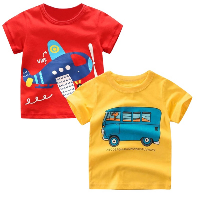 Short Sleeve Printed T-Shirt Sets For Kids