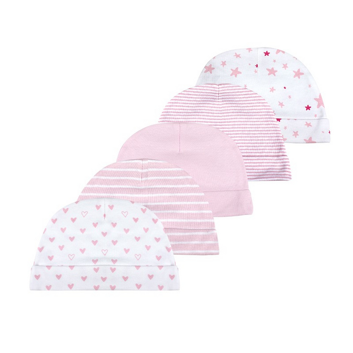 5Pcs Of Newborn Baby Pure Cotton Hats