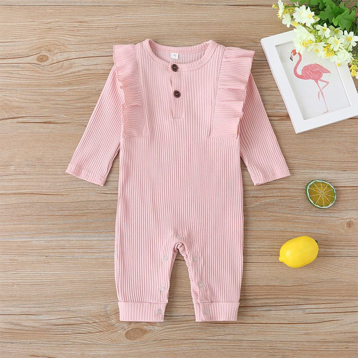 Baby Girl Fall Knitted Romper Bodysuit