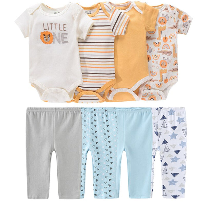 Short-Sleeved Bodysuits Trousers Infant Outfits