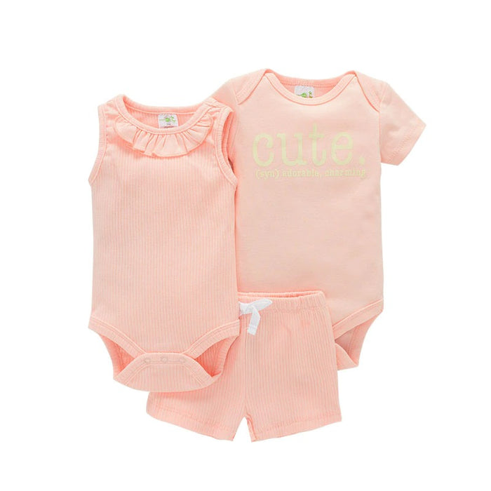 2Pcs Bodysuit And Pants Outfit Set