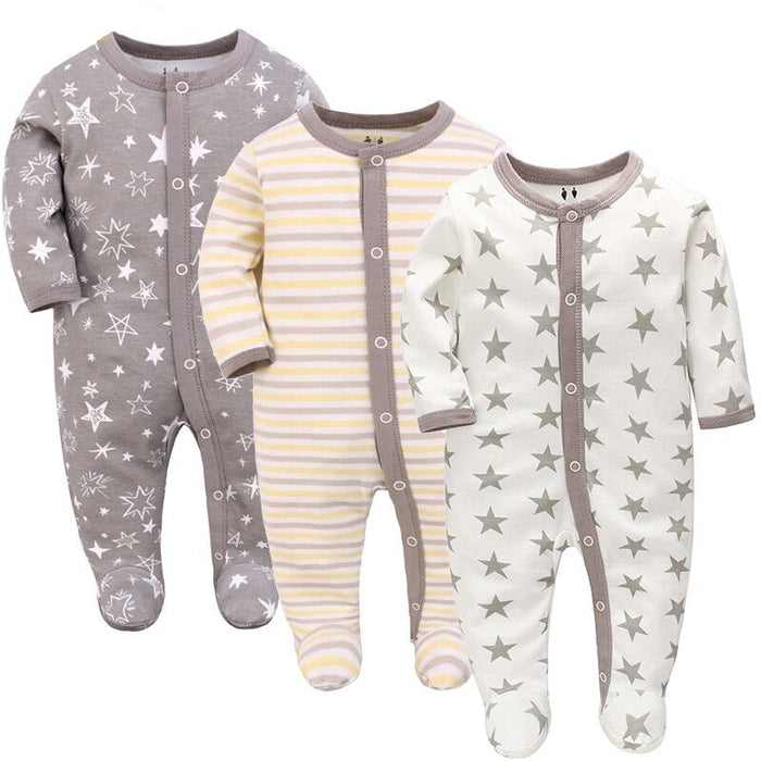 3pcs Newborn Baby Rompers Clothes Set