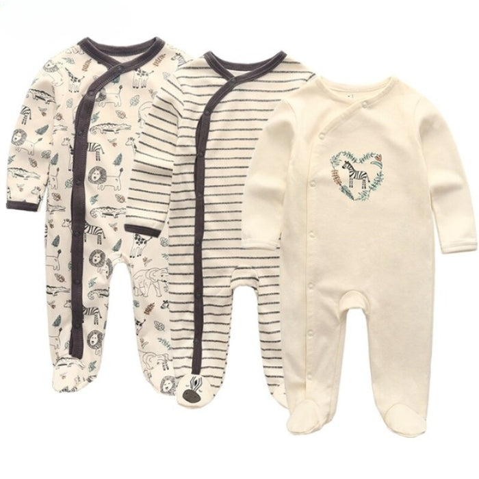 3 Pieces Baby Rompers Long Sleeves Jumpsuit Set