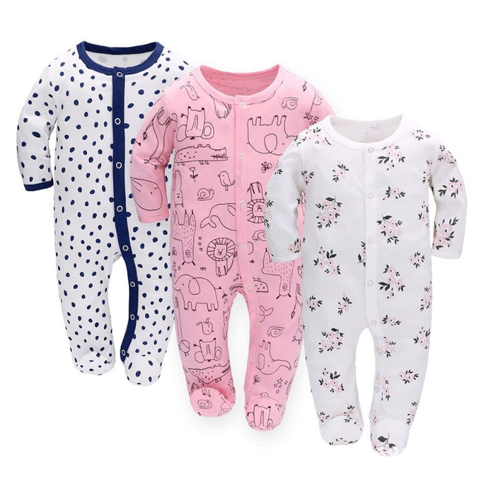 3Pcs Infant Rompers Jumpsuit Set