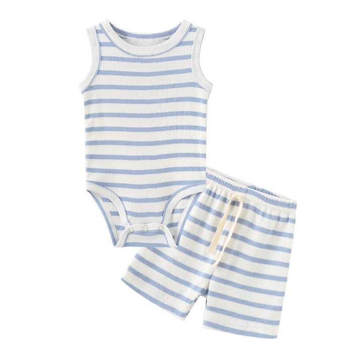 Sleeveless Bodysuit & Elastic Pants Set For Toddlers