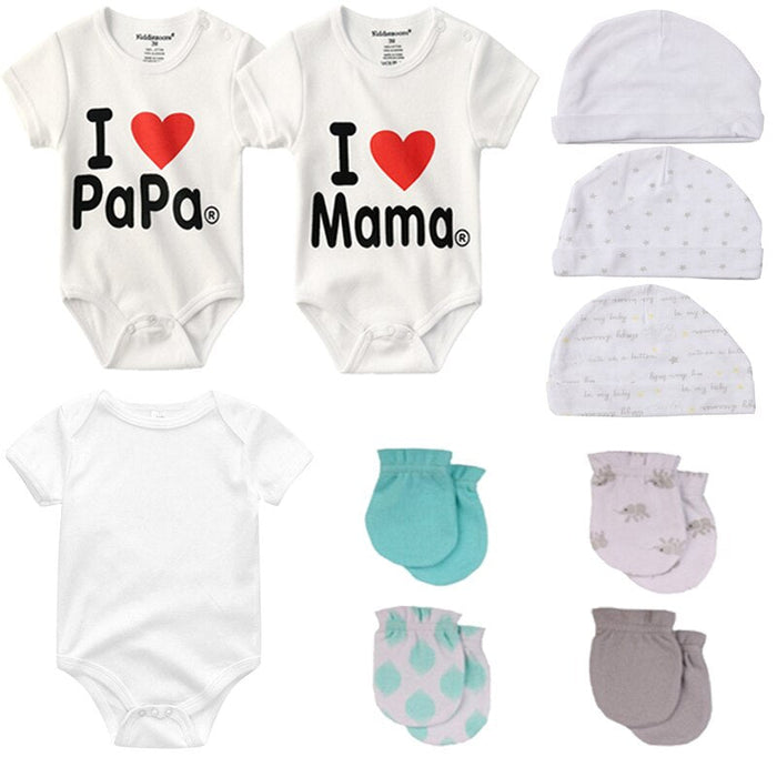 3Pcs Infant Summer Soft Bodysuits Outfits