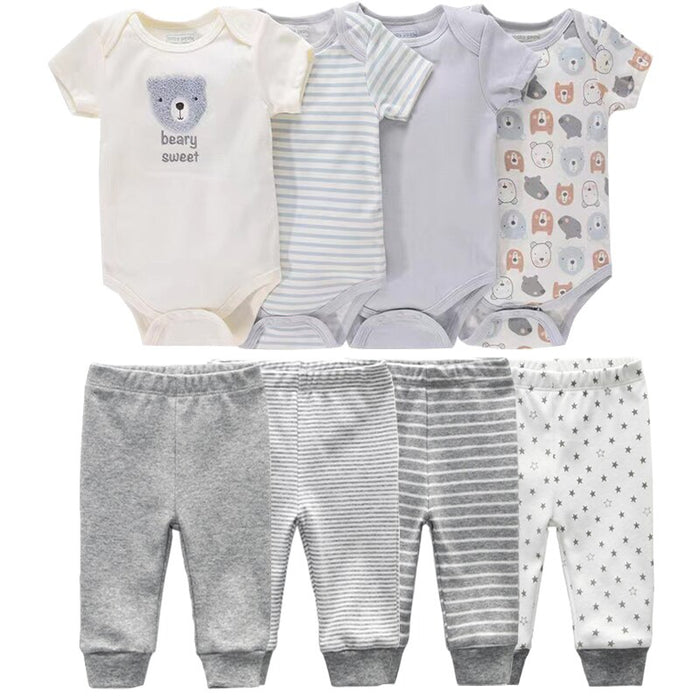 Short-Sleeved Bodysuits Trousers Infant Outfits