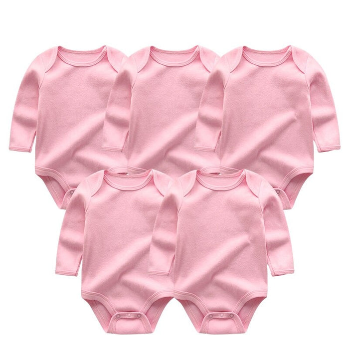 Solid Cotton Toddler Bodysuits And Sleepsuit Outfits