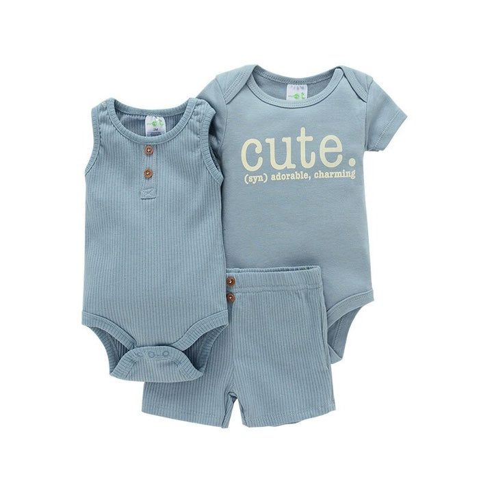 2Pcs Bodysuit And Pants Outfit Set