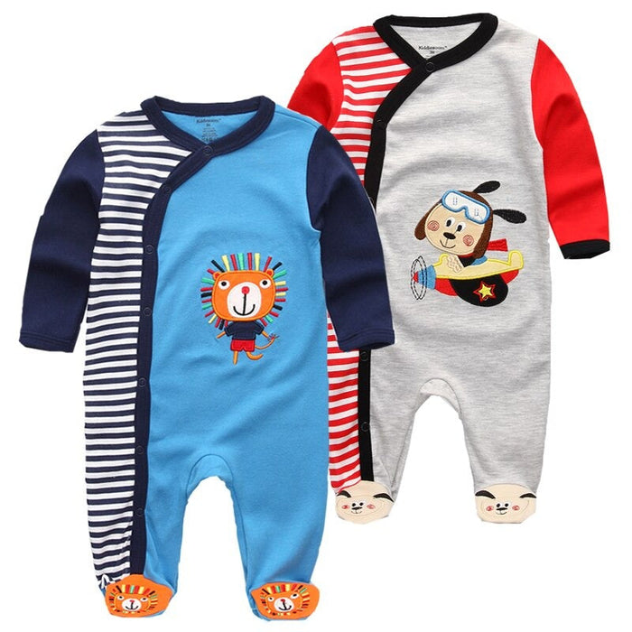 2Pcs Multi Color Toddler Jumpsuits