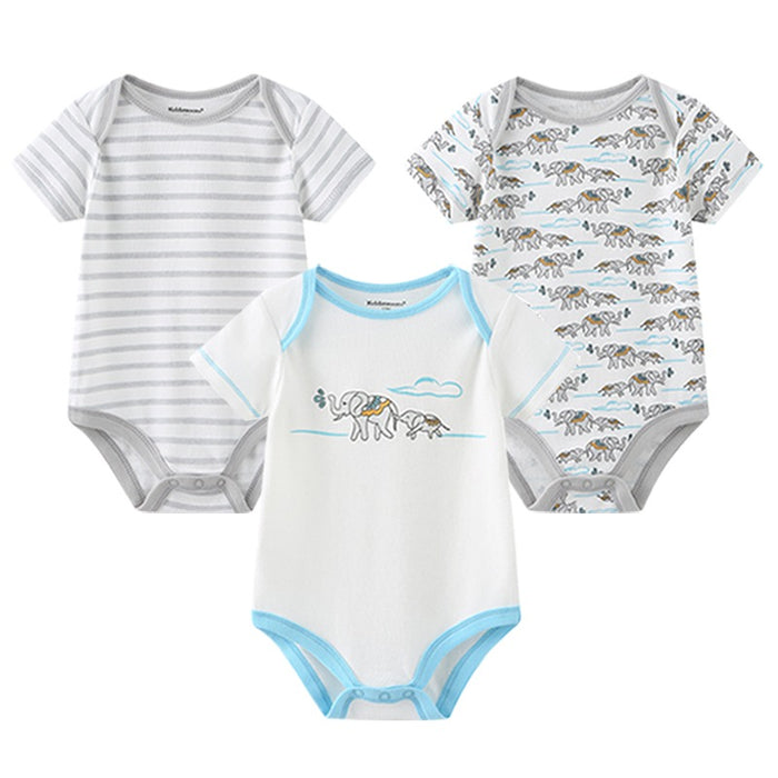 3PCS Cartoon Unisex Baby Rompers Set