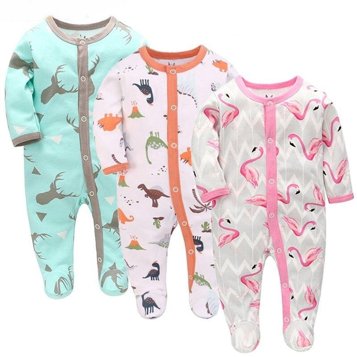 Pure Cotton Long Sleeve Baby Bodysuits