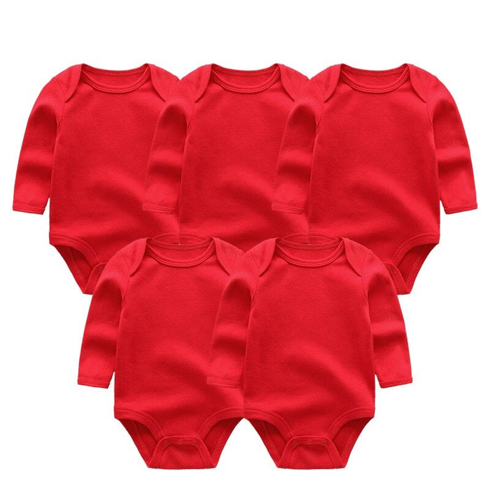 Solid Cotton Toddler Bodysuits And Sleepsuit Outfits