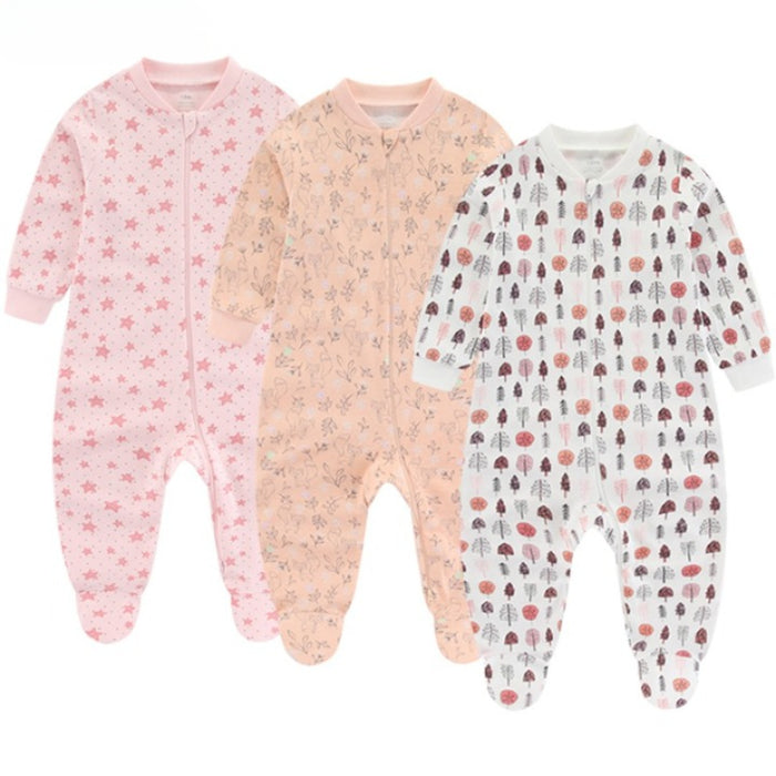 3 Pieces Baby Rompers Long Sleeves Jumpsuit Set