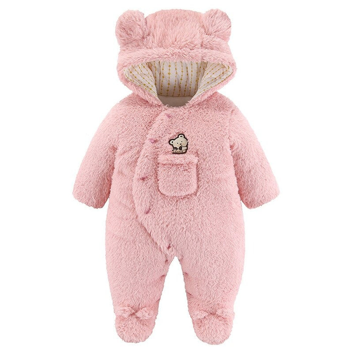 Thick Hooded Romper For Baby