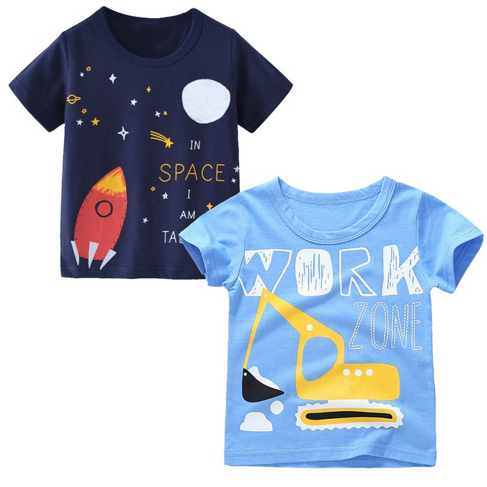 Short Sleeve Printed T-Shirt Sets For Kids