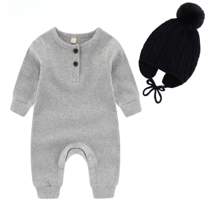 Winter Baby Knitted Romper