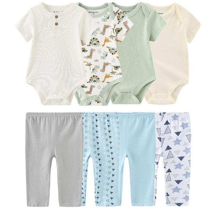 Short-Sleeved Bodysuits Trousers Infant Outfits