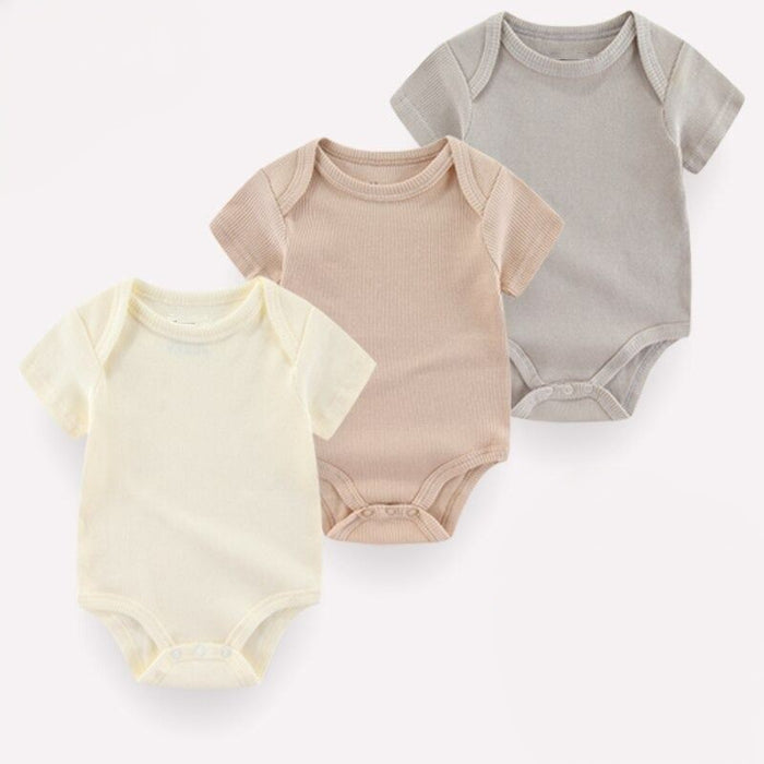 3Pcs Short Sleeve Cotton Made Toddler Clothes