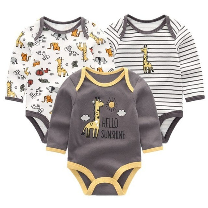 Animal Print Cotton Bodysuit For Baby