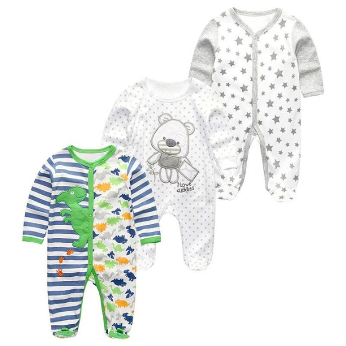 3Pcs Infant Rompers Clothes Set