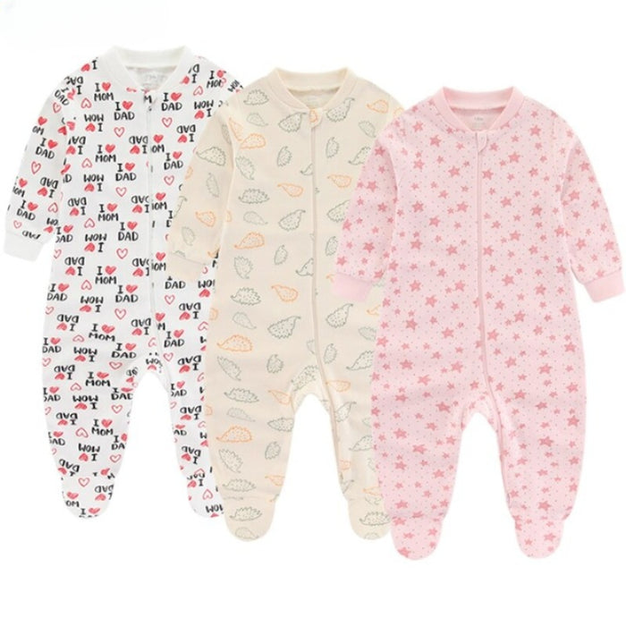 3pcs Newborn Baby Long Sleeves Jumpsuit Set