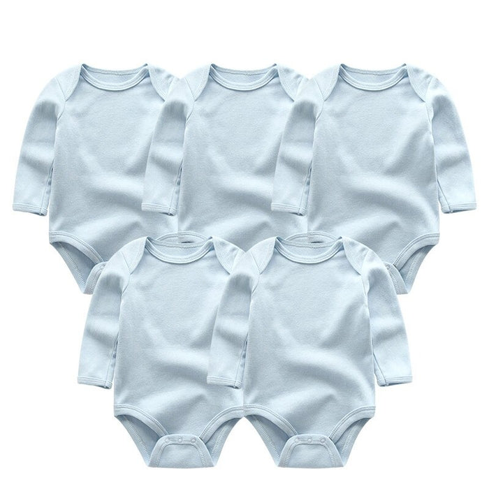 Solid Cotton Toddler Bodysuits And Sleepsuit Outfits