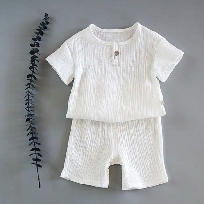 The Simple Linen T-Shirt Set