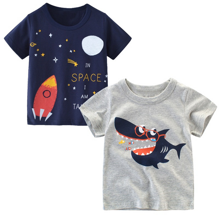 Short Sleeve Printed T-Shirt Sets For Kids