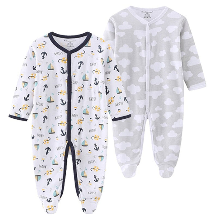 2Pcs Multi Color Toddler Jumpsuits