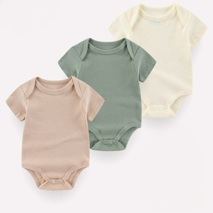 3Pcs Short Sleeve Cotton Made Toddler Clothes