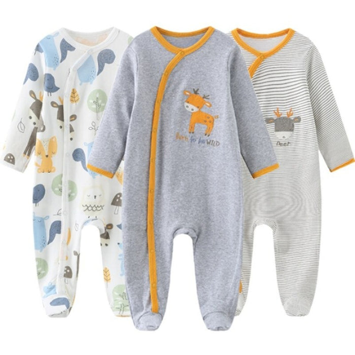 3Pcs Infant Rompers Jumpsuit Set