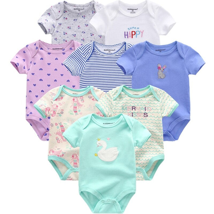 8Pcs Baby Summer Bodysuit