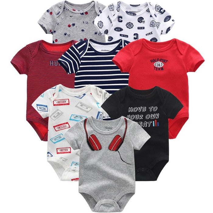 8Pcs Baby Summer Bodysuit