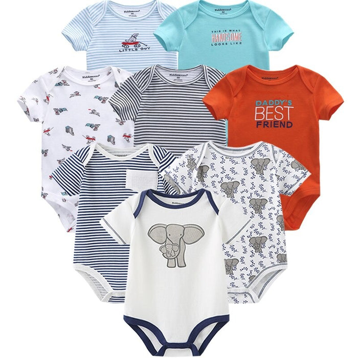 8Pcs Baby Summer Bodysuit