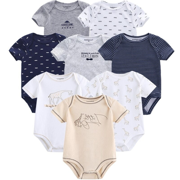 8Pcs Baby Summer Bodysuit