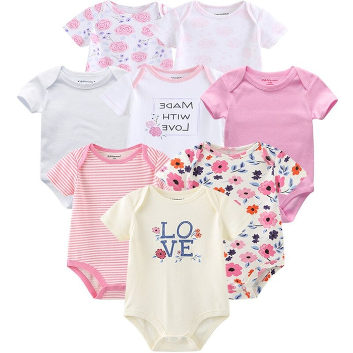 8Pcs Baby Summer Bodysuit