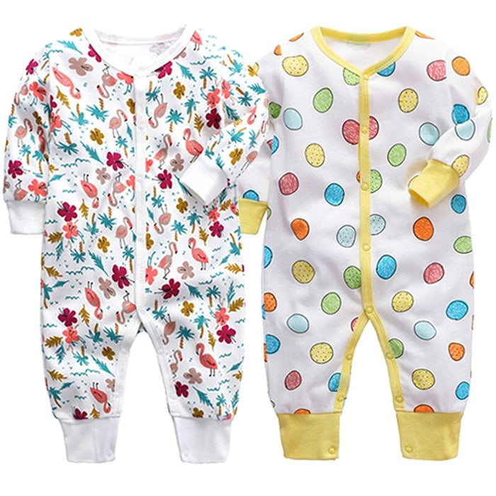 2 Pcs Cotton Long Sleeves Sleeper Pajamas Romper