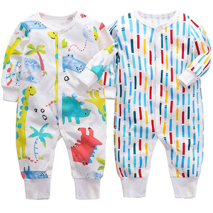 2 Pcs Cotton Full Sleeves Sleeper Romper