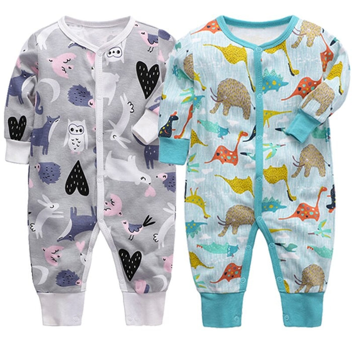 Pajamas Bodysuit Sets With Long Sleeves For Babies