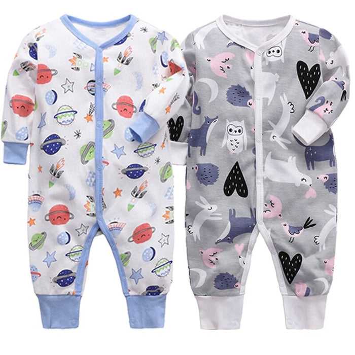 Pajamas Bodysuit Sets With Long Sleeves For Babies