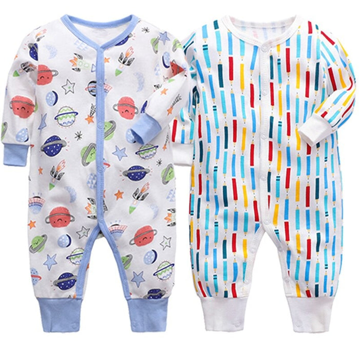 Pajamas Bodysuit Sets With Long Sleeves For Babies