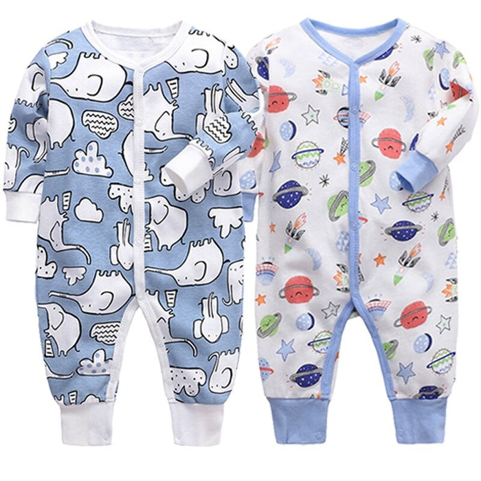 Pajamas Bodysuit Sets With Long Sleeves For Babies