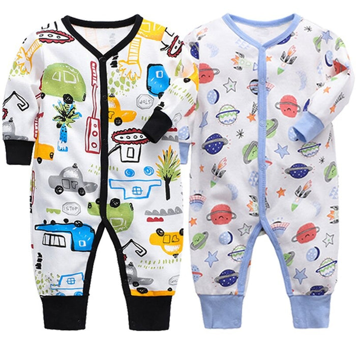 Pajamas Bodysuit Sets With Long Sleeves For Babies