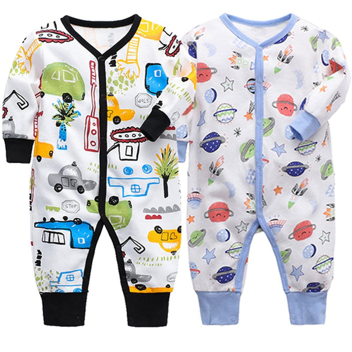 2 Pcs Full Sleeves Sleeper Romper For Babies