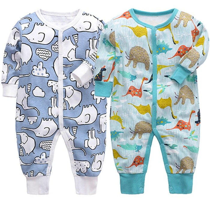 2 Pcs Cotton Full Sleeves Sleeper Romper For Babies