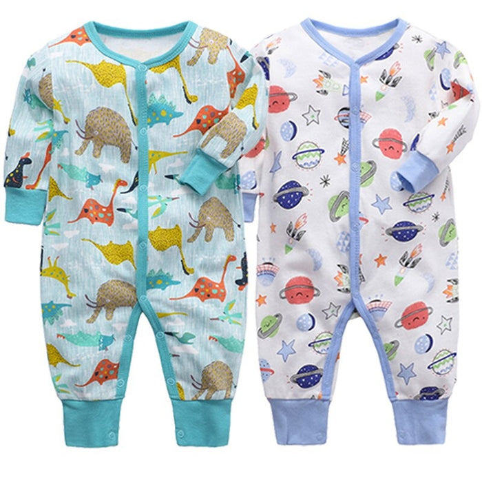 2 Pcs Cotton Full Sleeves Sleeper Romper For Babies