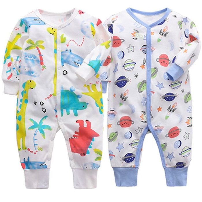 2 Pcs Cotton Full Sleeves Sleeper Romper For Babies