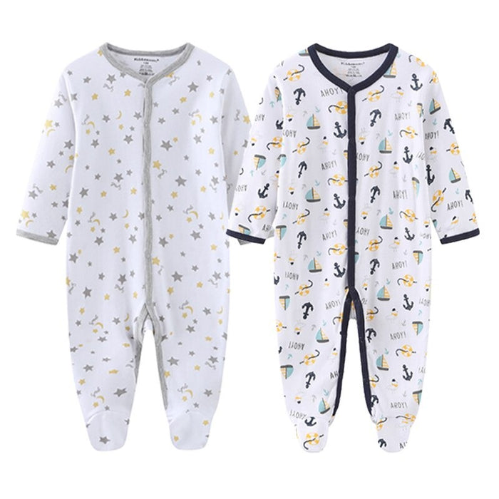 2 Pcs Long Sleeve Baby Sleeper Romper