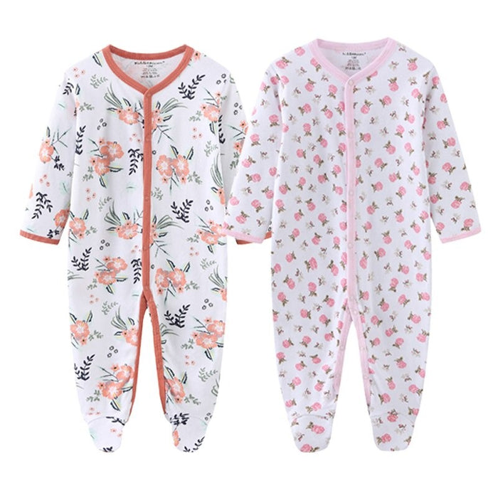 2 Pcs Long Sleeve Baby Sleeper Romper